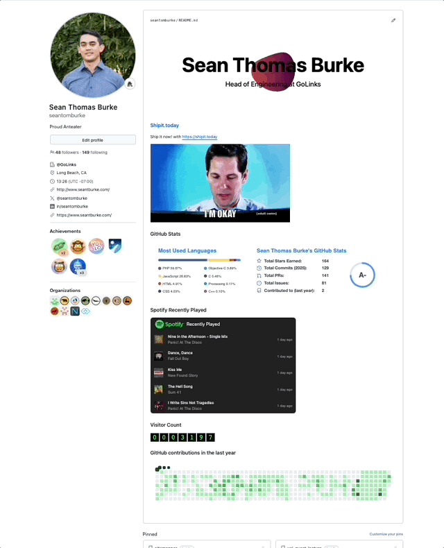 Sean's GitHub Portfolio